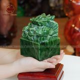 Quà Tặng Cao Cấp Ấn Rồng Ngọc Bích kích thước 8,5x 8,5x12cm