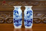 Bộ Đồ Thờ Bát Tràng dâng ban thờ thần tài thổ địa men lam vẽ kĩ 15 vật phẩm | Đồ Thờ Gốm Bát Tràng