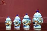 Bộ Đồ Thờ Bát Tràng không đỉnh hạc họa tiết đắp nổi 28 vật phẩm | Bộ Thờ Cúng Gia Tiên Bát Tràng