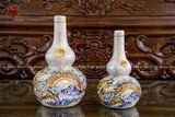 Bộ Đồ Thờ Bát Tràng họa tiết đắp nổi men rạn 20 vật phẩm | Bộ Thờ Cúng Gia Tiên Bát Tràng