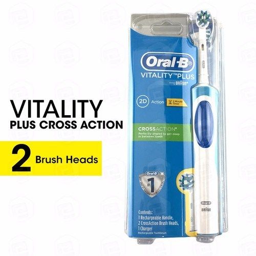 Bàn Chải Đánh Răng Điện ORAL-B Vitality Plus 2 Đầu CrossAction