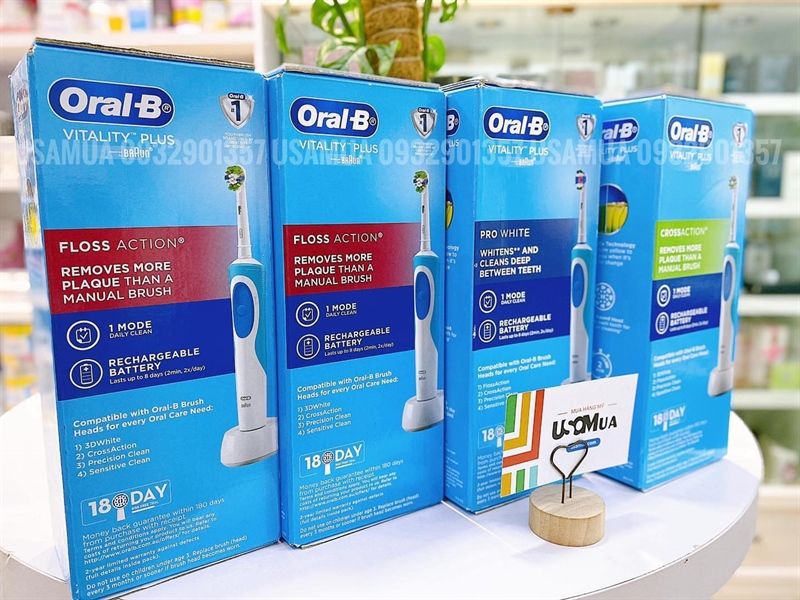 Bàn Chải Điện ORAL-B Vitality Plus Cross Action Remove More Plaque Than A Manual Brush