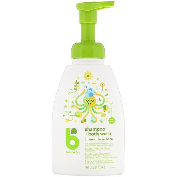 Tắm Gội BABYGANICS Chamomile Verbena Cho Bé, 473ml