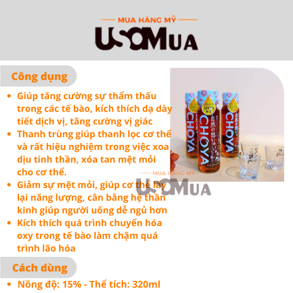 Rượu Mơ Đỏ CHOYA Mật Ong, Tía Tô