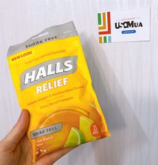 Kẹo HALLS Relief Citrus Blend Flavor Sugar Free, 25 Drops