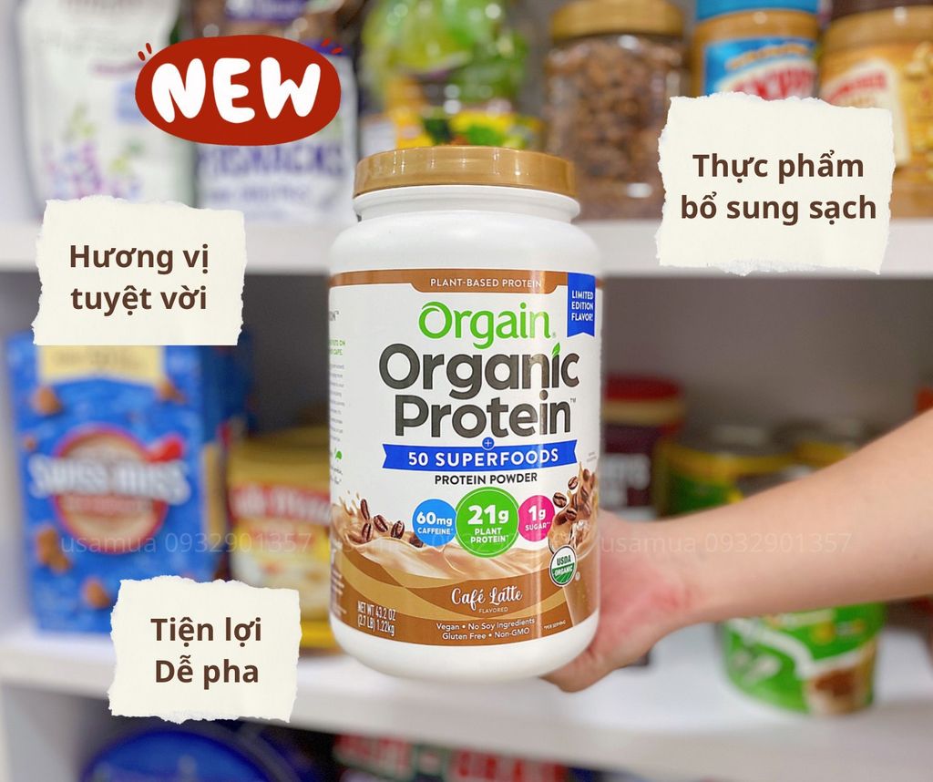 Bột Đạm Thực Vật Hữu Cơ ORGAIN Organic Protein 50 Superfoods