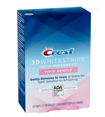 Miếng Dán Trắng Răng CREST 3D Whitestrips Vivid Gentle, 24 Miếng