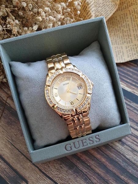 Đồng Hồ Nữ GUESS Stainless Steel Crystal Accented