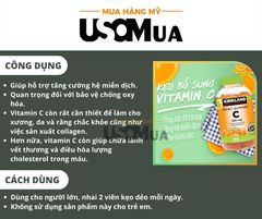 Kẹo Dẻo Bổ Sung Vitamin C KIRKLAND Vitamin C 250mg, 180 Gummies