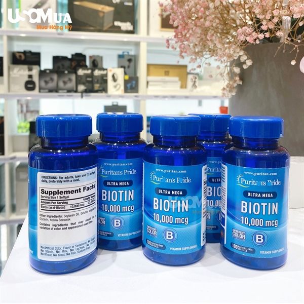 Viên Uống Mọc Tóc PURITAN'S PRIDE Ultra Mega Biotin 10.000mcg