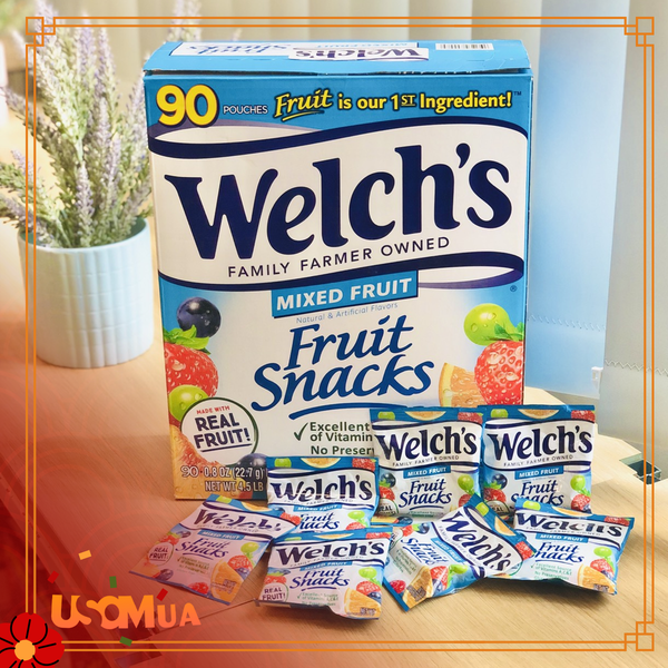 Kẹo Dẻo WELCH'S Mixed Fruit, Hộp 90 Gói, 2kg