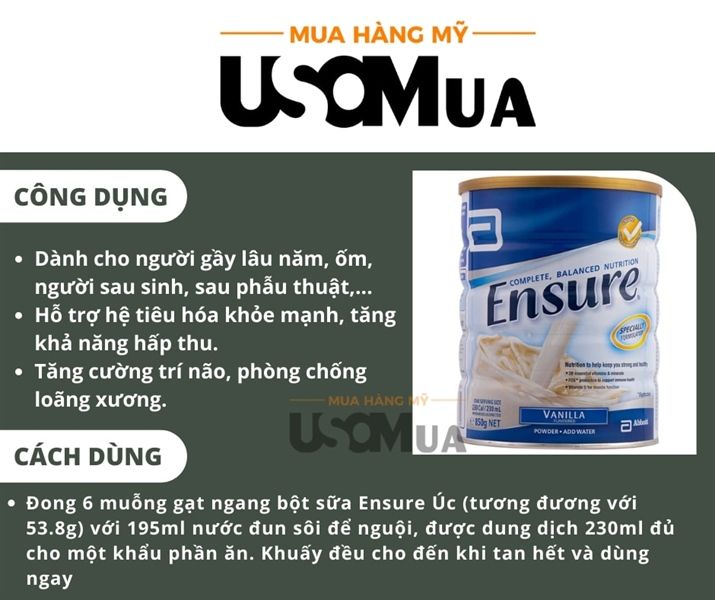 Sữa Bột ABBOTT Ensure Úc