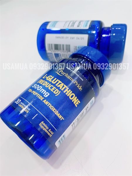 Viên Uống Trắng Da PURITAN’S PRIDE L-Glutathione (Reduced) 500mg