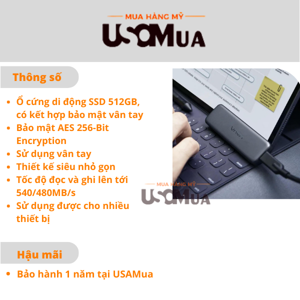 Ổ Cứng Di Động VAVA Protable SSD Touch VA-UM004