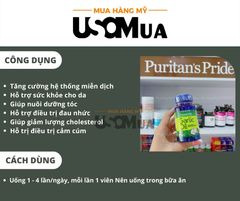 Viên Uống Tinh Dầu Tỏi PURITAN'S PRIDE Garlic Oil 1000mg