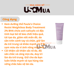 Kem Dưỡng PAULA'S CHOICE Weightless Body Treatment 2% BHA