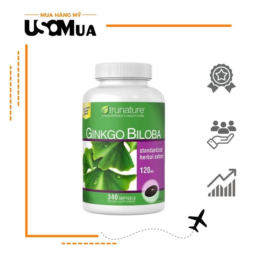 Viên Uống Bổ Não TRUNATURE Ginkgo Biloba 120mg