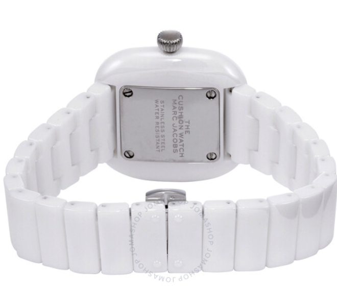 Đồng Hồ MARC JACOBS The Cushion Quartz White Dial Ladies Watch. Size 36mm