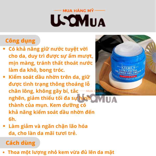Kem Dưỡng Ẩm Da Dầu KIEHL’S Ultra Facial Oil-Free Gel Cream - 7ml