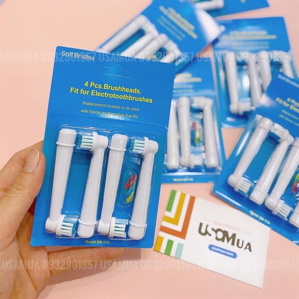 Set Đầu Bàn Chải Điện SOFT BRISTLES 4Pcs.Brushheads Fit For Electrotoothbrushes