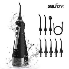 Tăm Nước SEJOY Cordless Water Flosser Dental Oral Irrigator Floss Pick Teeth Cleaner 8 Jet Tips, C91-BLA