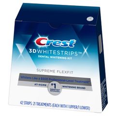 Miếng Dán Trắng Răng CREST 3D Whitestrips Supreme FlexFit Dental Whitening Kit, 42 Strips