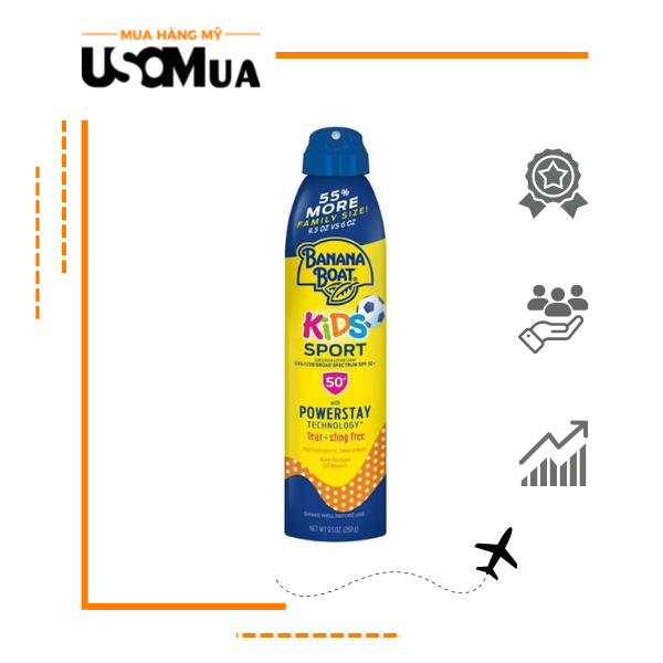 Xịt Chống Nắng BANANA BOAT Kid Sport SPF 50+