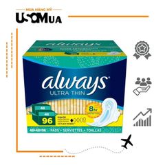 Băng Vệ Sinh ALWAYS Ultra Thin, 96 Miếng