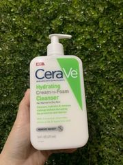 Sữa Rửa Mặt Tẩy Trang CERAVE Hydrating Cream To Foam Cleanser, 473ml