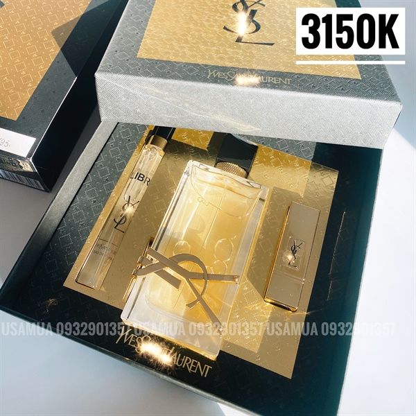 Set Nước Hoa Nữ YSL YVES SAINT LAURENT Libre EDP 90ml + EDP 10ml + Lipstick 1.3g