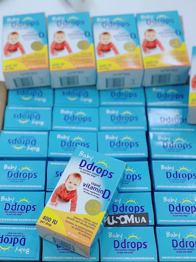 Siro Nhỏ Giọt Vitamin D3 Baby DDROPS Liquid 400IU
