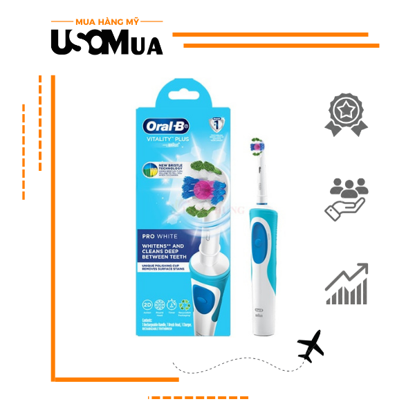 Bàn Chải Điện ORAL-B Vitality Plus Cross Action Remove More Plaque Than A Manual Brush