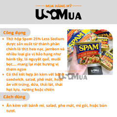 Thịt Hộp SPAM 25% Less Sodium