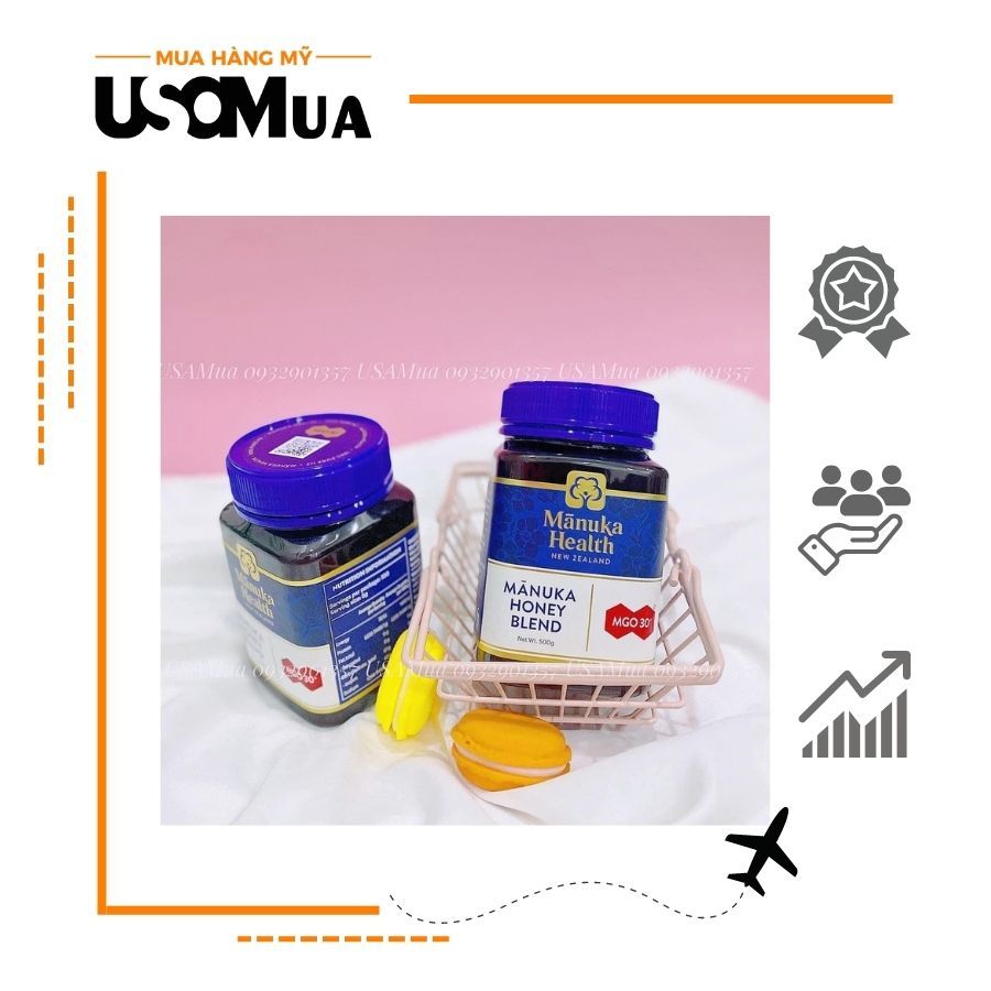 Mật Ong MANUKA HEALTH New Zealand Úc, MGO 30+, 500g