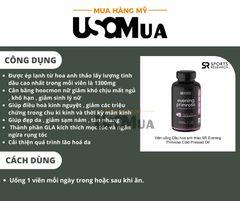 Viên Uống Tinh Dầu Hoa Anh Thảo SPORTS RESEARCH Evening Primrose 1300mg