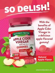 Kẹo Dẻo Giảm Cân Giấm Táo NATURE'S TRUTH Apple Cider Vinegar 600mg