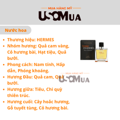 Nước Hoa HERMES Terre D'Hermes Parfum Men, Pure Perfume