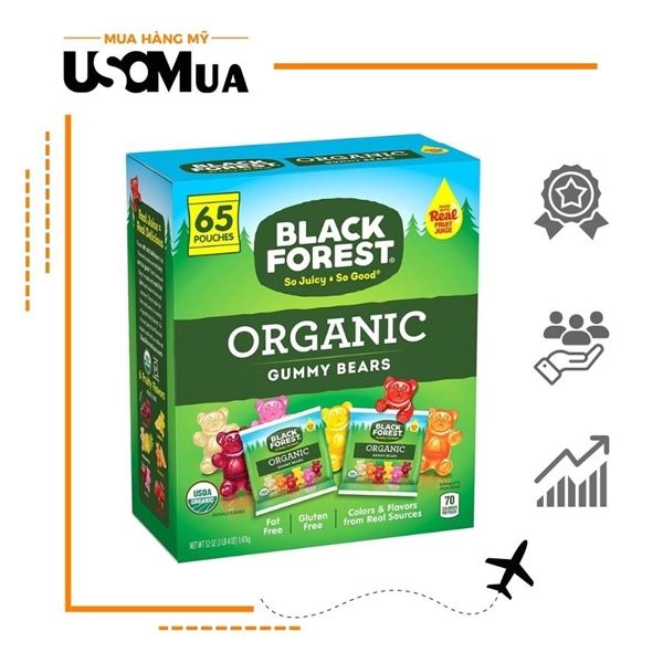 Kẹo Dẻo Gấu BLACK FOREST Organic 65 gói, 1.47kg