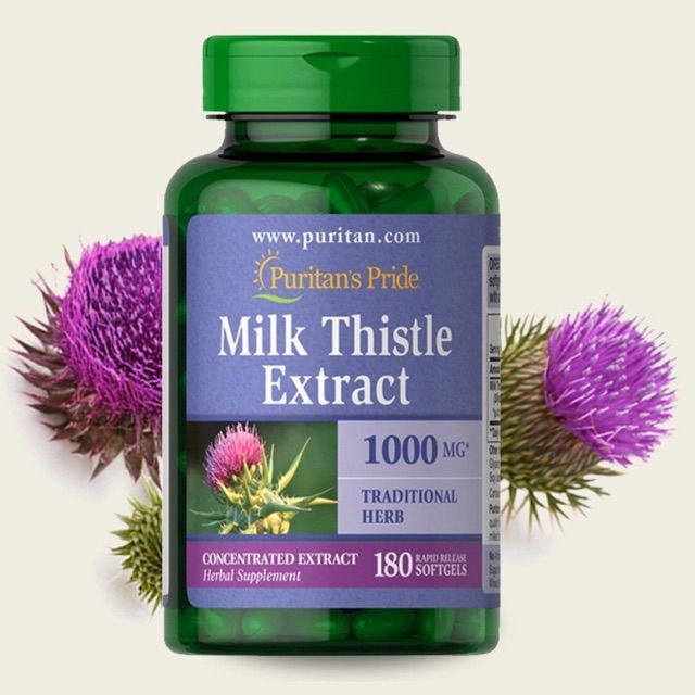 Viên Uống Giải Độc Gan, Bổ Gan PURITAN'S PRIDE Milk Thistle Extract 1000mg