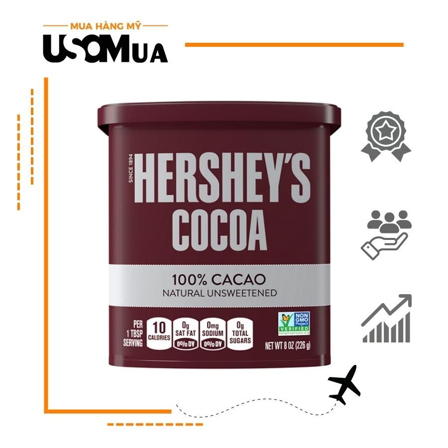 Bột Ca Cao HERSHEY'S Không Đường 100% Cacao