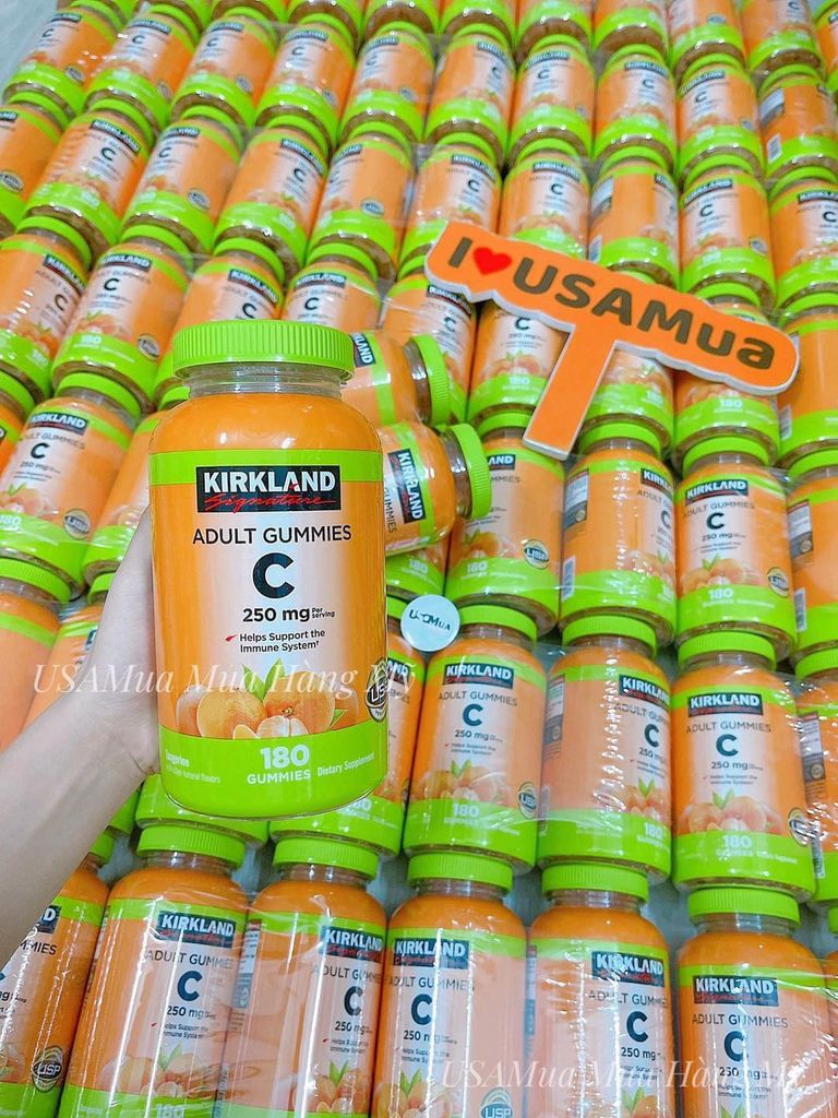 Kẹo Dẻo Bổ Sung Vitamin C KIRKLAND Vitamin C 250mg, 180 Gummies