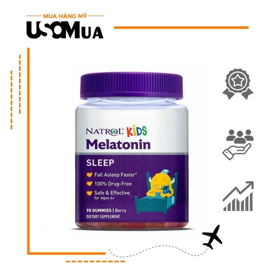 TPCN NATROL Kids Melatonin Sleep Berry 90 Viên