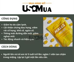 Kẹo HALLS Relief Honey Lemon Flavor