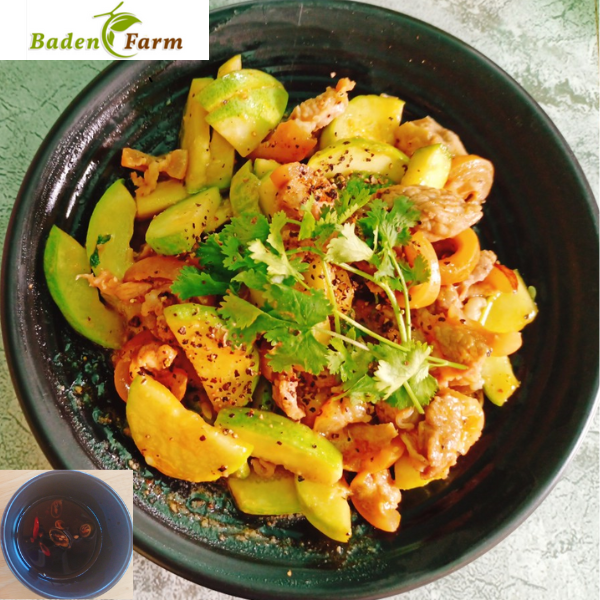 Bò bê xào dưa lưới chua