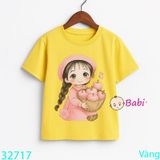 Áo Thun Tay Ngắn HÌnh Bé Gái Xinh xắn Cho Mẹ Và Bé (26kg - 56kg)