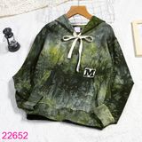  Áo Thun Hoodie Tay Dài Màu Loang  Sành Điệu (17kg - 50kg) 