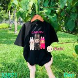 Áo Thun Tay Ngắn La Bu Bu Dễ Thuơng (26kg - 60kg)