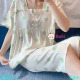 BỘ MẶC NHÀ TOLE (LANH) CHO MẸ