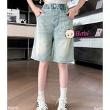 Quần Jeans Short Lửng Thêu Ngôi Sao (35kg - 52kg)