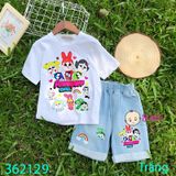 Bộ Áo Thun Quần Jeans Lửng Bé Gái M1 (45kg - 65kg)